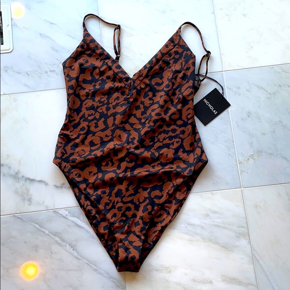 Nicholas V One Piece in Black Leopard - Picture 6 of 7
